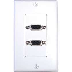 Slim Line Dual VGA to Dual VGA Decor Wall Plate