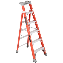 LOUISVILLE 28-FOOT FIBERGLASS EXTENSION LADDER, 300-POUND LOAD CAPACITY,  W/CABLE HOOKS V-RUNG FE3228-E03