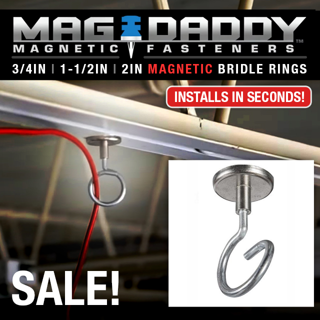 Mag-Daddy Magnetic Bridle Rings - Installs in SECONDS!