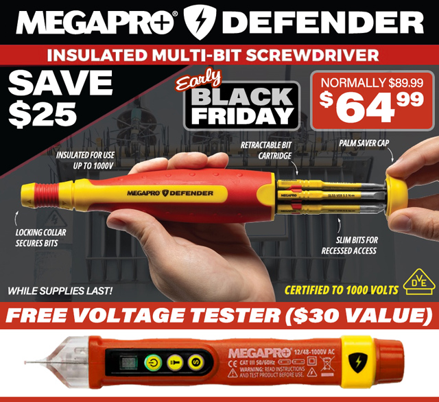 NEW! Megapro Defender w/ FREE Voltage Detector - SAVE $25