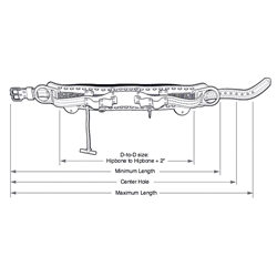 Klein Tools 5278N-27D Full Floating Body Belt 44'' to 52