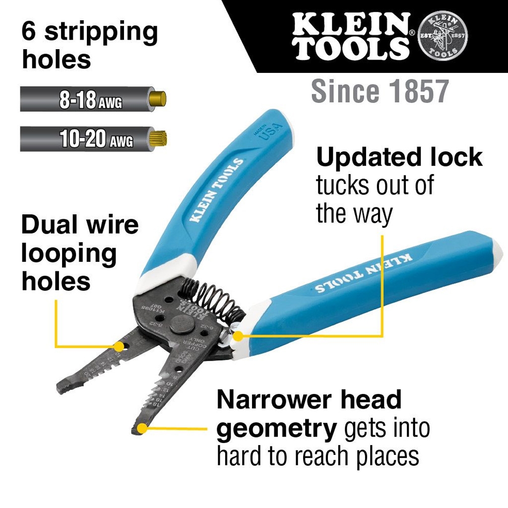 Klein-Kurve Wire Stripper Cutter - 8 - 20AWG