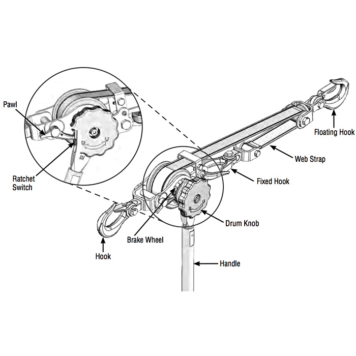 Klein Tools Web-Strap Ratchet Hoist