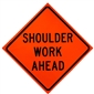 MDI Non-Reflective Shoulder Work Ahead Traffic Sign - 36in