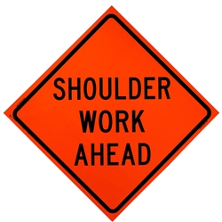 MDI Non-Reflective Shoulder Work Ahead Traffic Sign - 36in